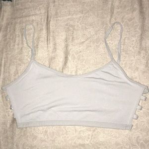 NWOT Light Gray Cage Back Bralette